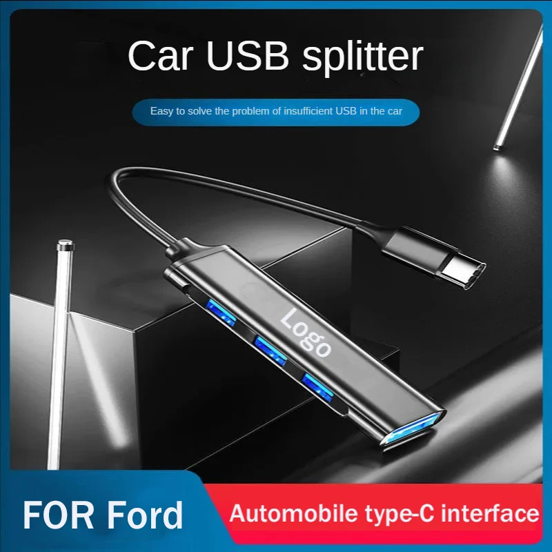 

Car Type-c Converter USB Data Cable Connectorcar Interior Accessories Suitable For Ford Everest Territory Escape Ranger
