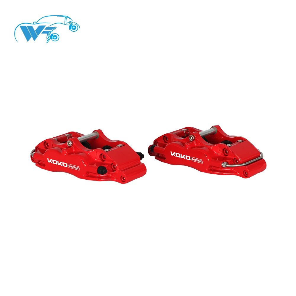 

KOKO RACING WT5200 4 piston brake caliper red color 330*28mm brake disc with front wheel 17 inches for ep3 2003