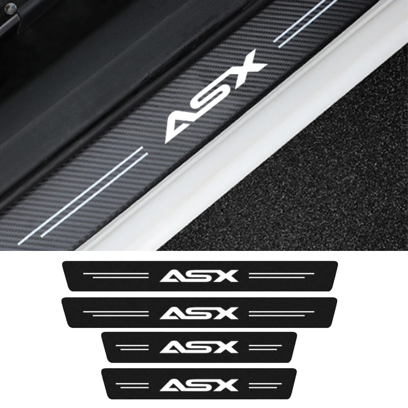 

4 шт. для Mitsubishi ASX Lancer 9 10 Pajero Eclipse Outlander защитная лента из углеродного волокна для порогов автомобиля наклейки на двери