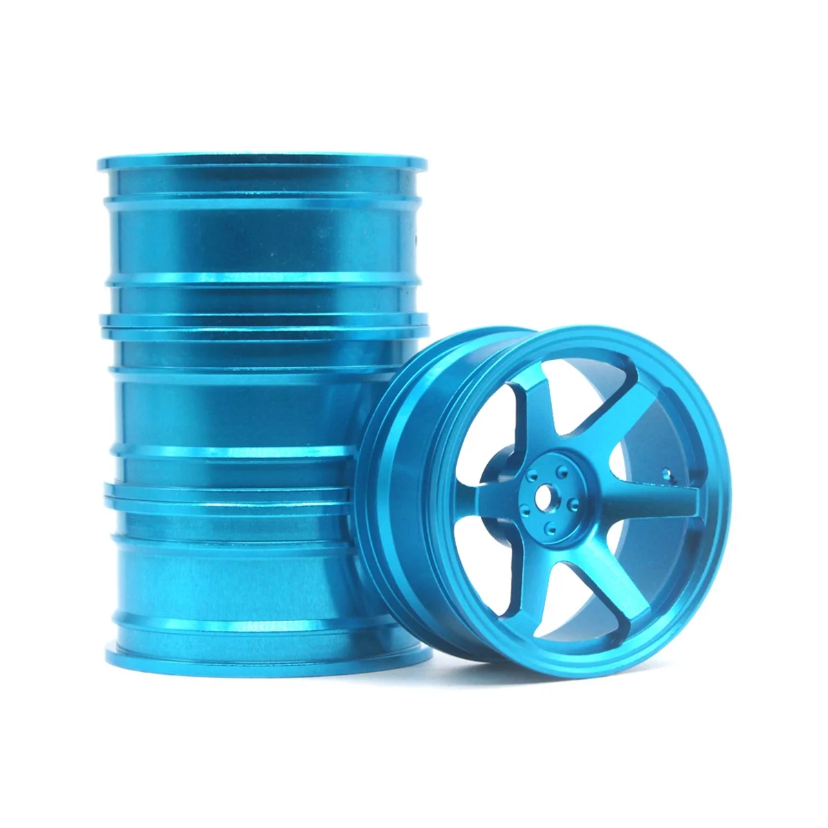 

4 шт. для легких колес 94122/94123/FW06 D3/D4 1/10, плоские спортивные автомобильные металлические шины для дрифта, голубые