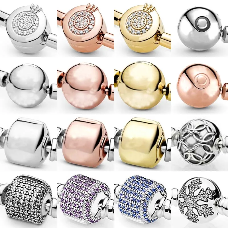 

Шарм-браслет из серебра 925 пробы с круглой застежкой