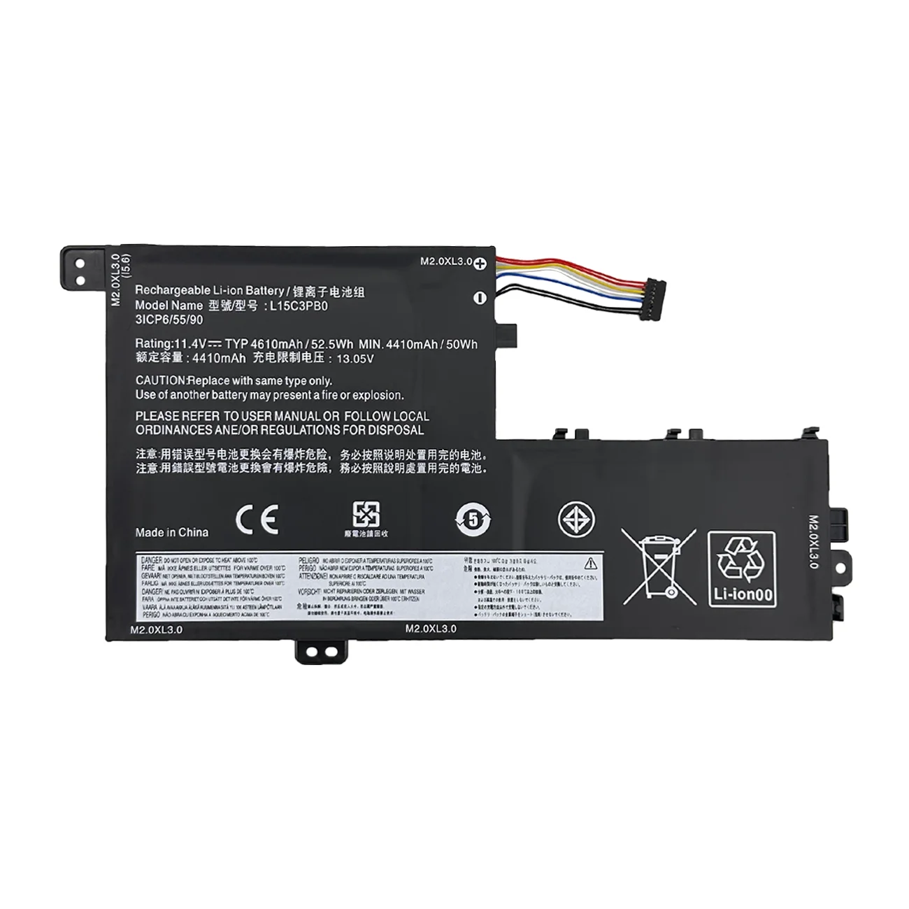 Сменный аккумулятор L15C3PB0 L15L3PB0 L15M3PB0 для ноутбука Lenovo 7000 7000-14 7000-14IKBR 15AST Аккумулятор