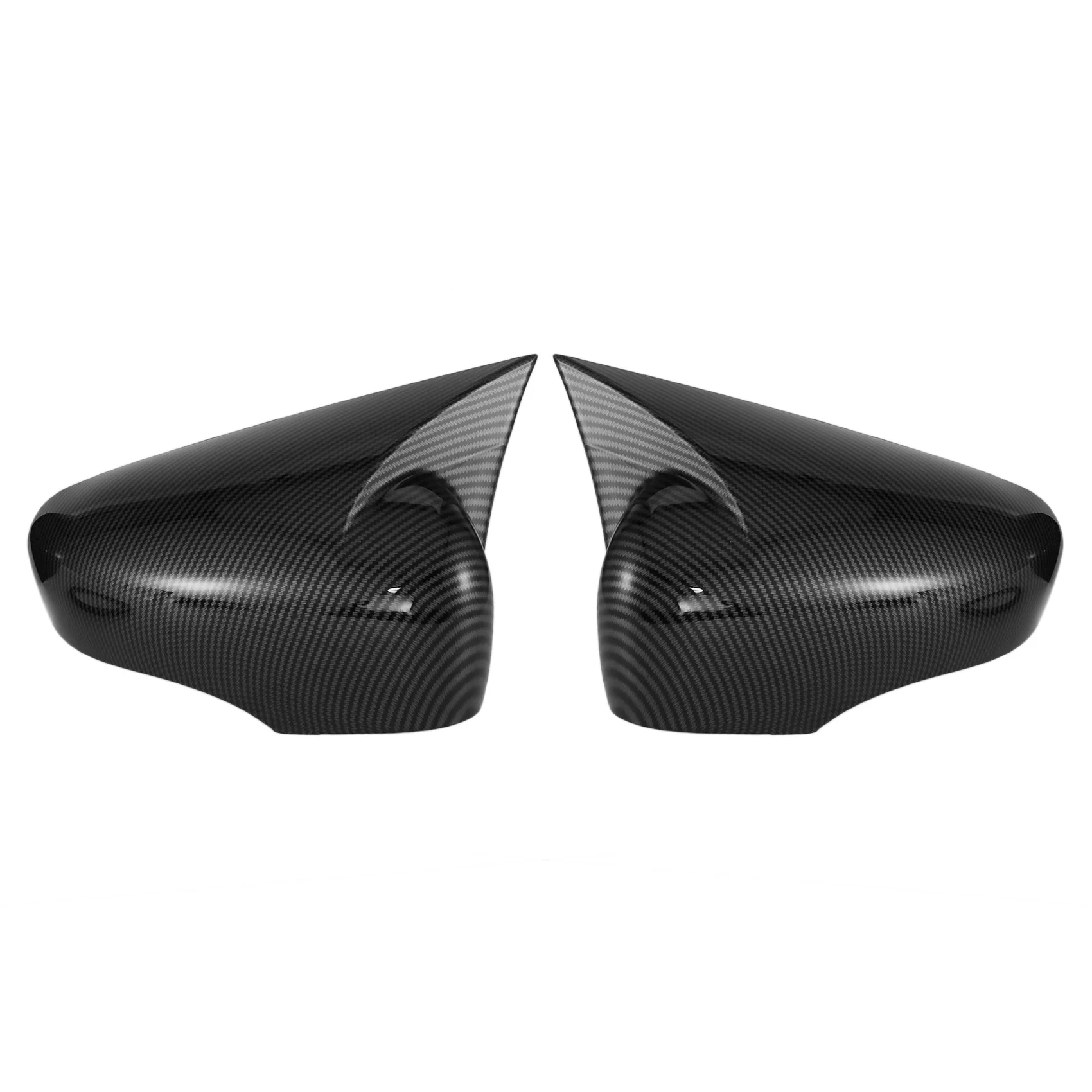 

Car Carbon Fiber Ox Horn Rearview Side Glass Mirror Cover Trim Frame Side Mirror Caps for Renault Clio MK4 2013-2016