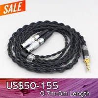 ln007455 pure 99 silver inside headphone nylon cable for focal utopia fidelity circumaural headphone earphone headset