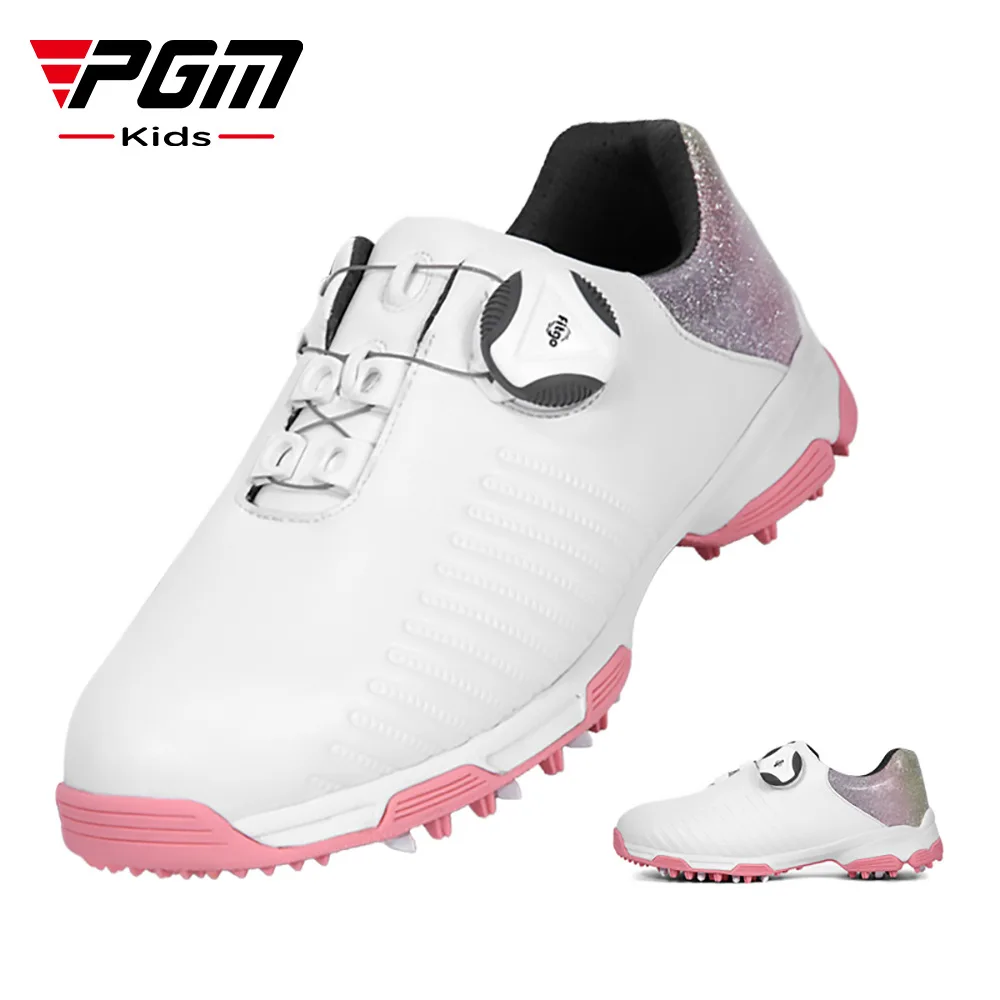 

PGM Golf Children’s Shoes Waterproof Leisure Sports Girls’ Sports Shoes Quick Lace up Breathable Anti slip XZ153