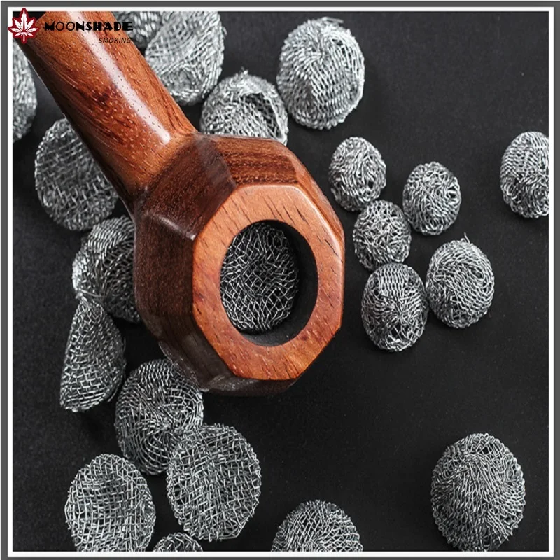 

MOONSHADE New 100Pcs/lot Hot Selling A Variety of Specifications Metal Smoke Pipe Tobacco Combustion Net Smoking Accessories