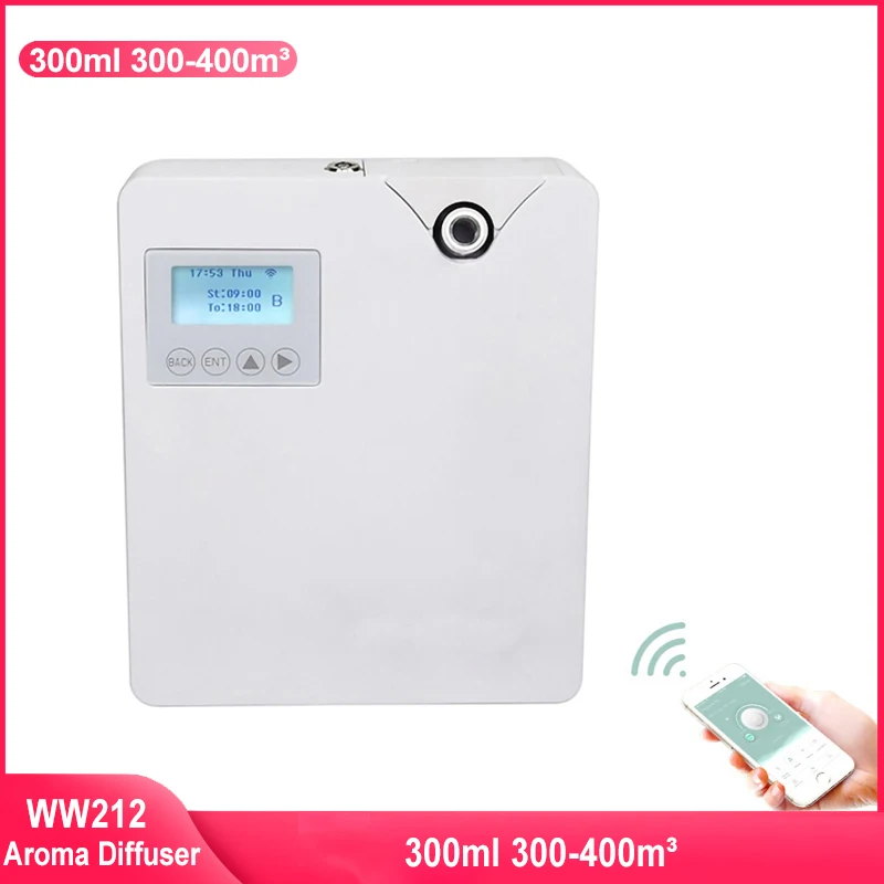 Hotel Smart Aroma Diffuser 300ml Automatic Fragrance Spraying Machine WIFI Control Home Wall Mounted Aroma Fragrance Machine