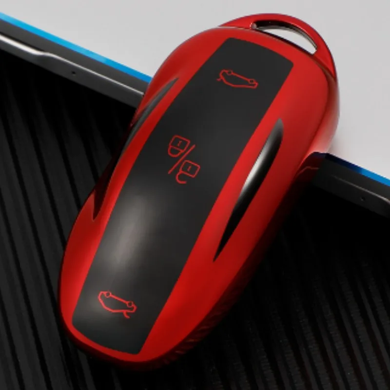 

Гальванический чехол из ТПУ для смарт-автомобильного ключа, брелок для Tesla Model S Model 3 Model Y, чехол для ключа, держатель, аксессуары, протектор