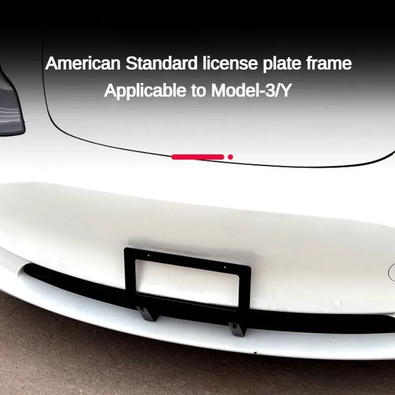 

Передняя рамка номерного знака Tesla, кронштейн американского стандарта для номерного знака Tesla Model 3/Y, рамка номерного знака без пробивки отверстий
