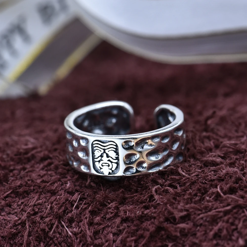 

FoYuan Zakiram Silver Ring for Men's Hip Hop INS Fashion Simple Fashion Couple Ring with Cold Texture Original Design