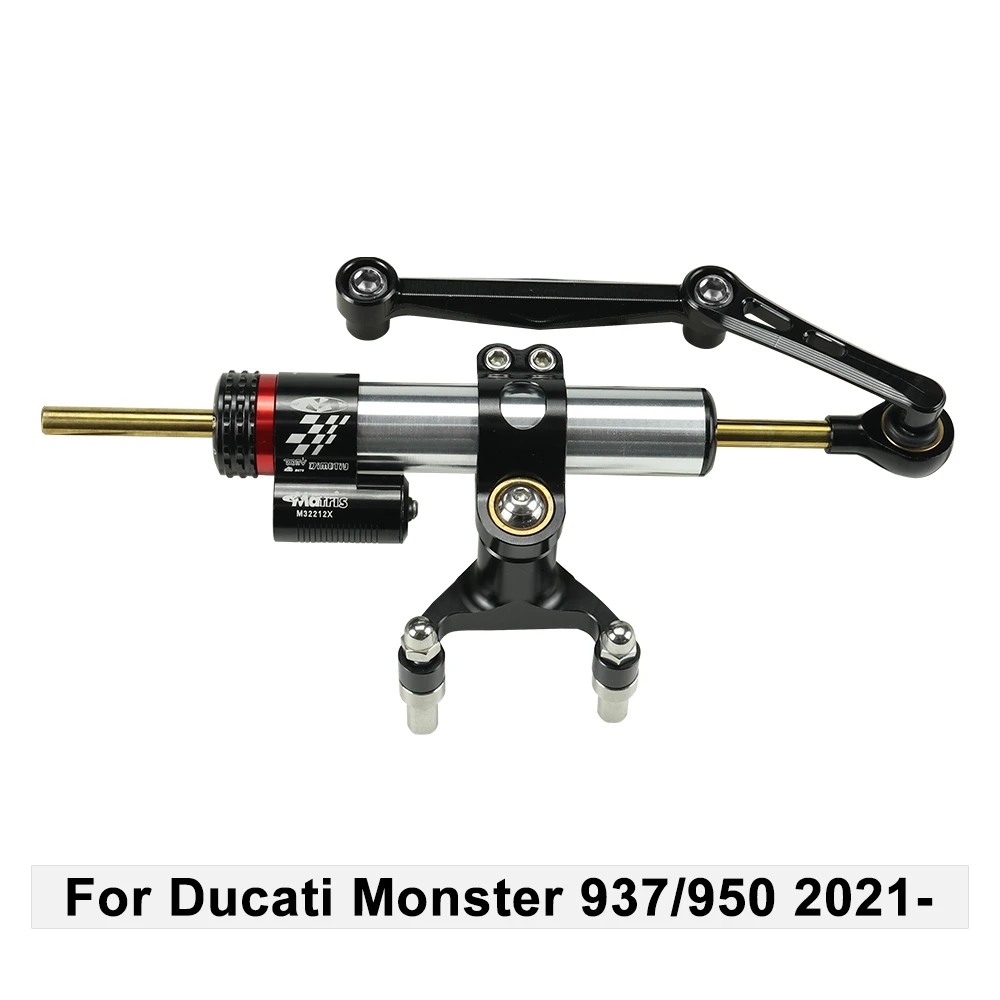 

Кронштейн демпфера для Ducati Monster 937 Monster 950 2021 2022 2023 2024, комплект монтажных кронштейнов стабилизатора рулевого управления мотоцикла