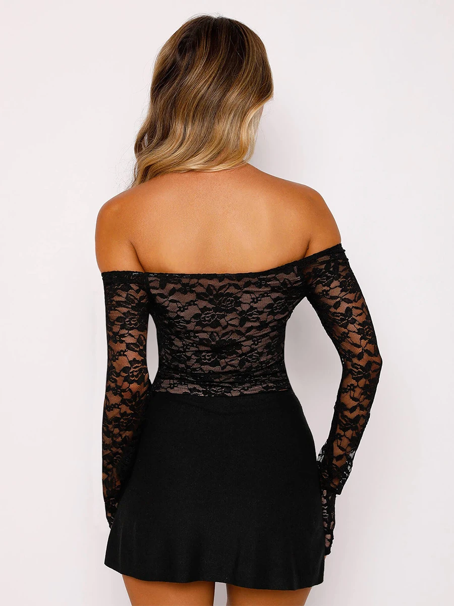 Рисунок 5 - Женские кружевные топы с длинным рукавом