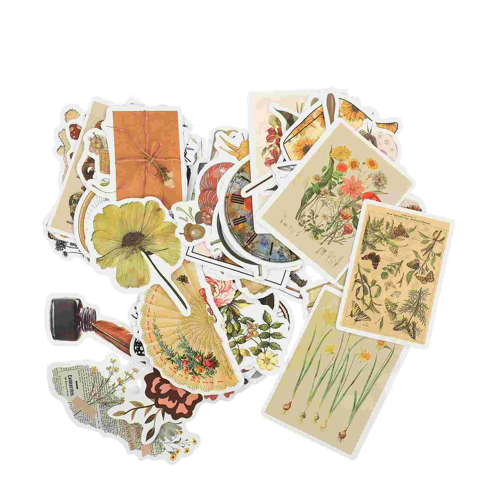 

50 Pcs Label Time Graffiti Sticker Travel Scrapbooking Decals Paper Retro Cartoon Stickers