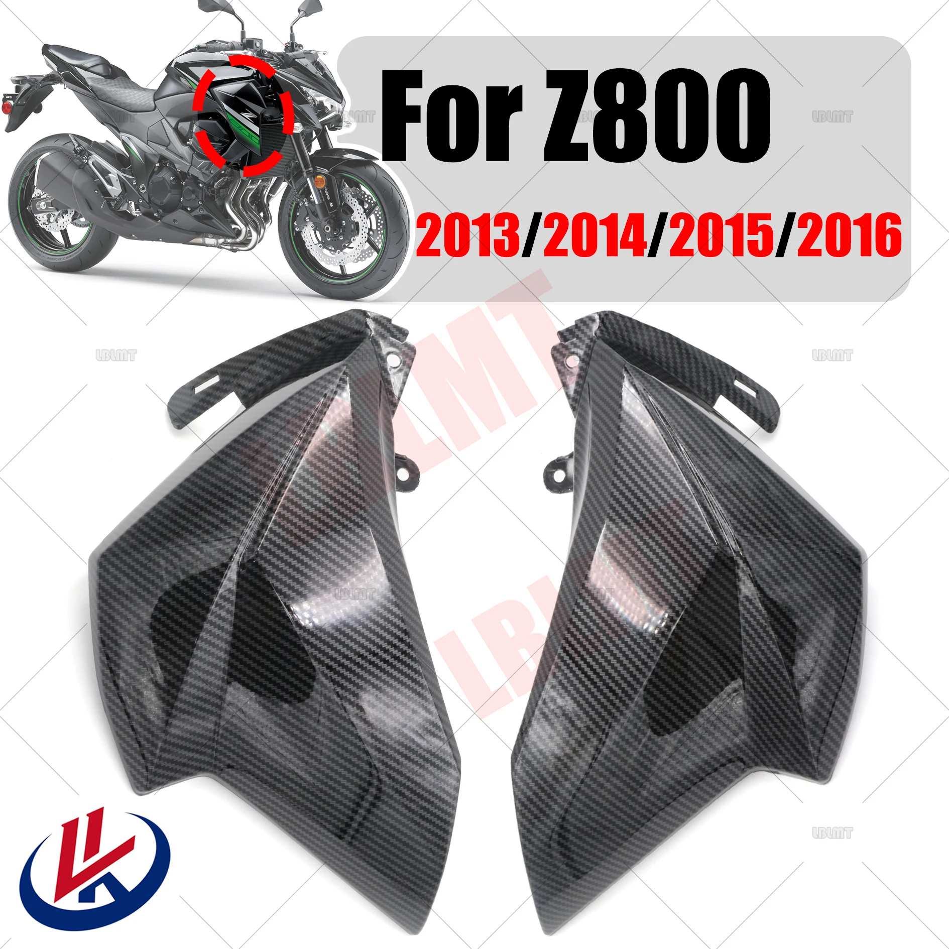 

Motorcycle Bodywork Kit For Kawasaki Z800 Z 800 2013 2014 2015 2016 ABS injection molding Carbon fiber spraying Tank Side Cover