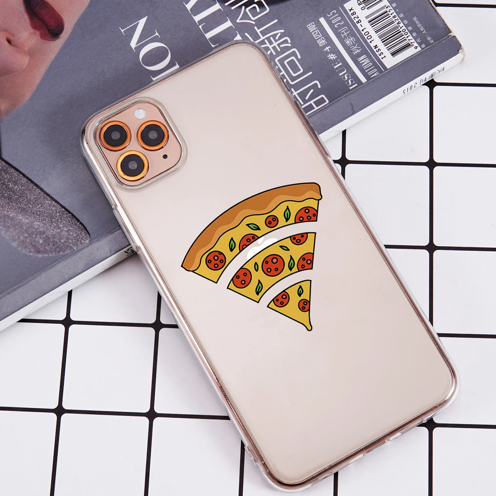 Pizza Ultra Slim Phone Case for iPhone 13 12 Pro Max 7 8 Plus Clear Cover for iPhone 11 Pro X XS MAX XR 6 Plus Transparent Shell