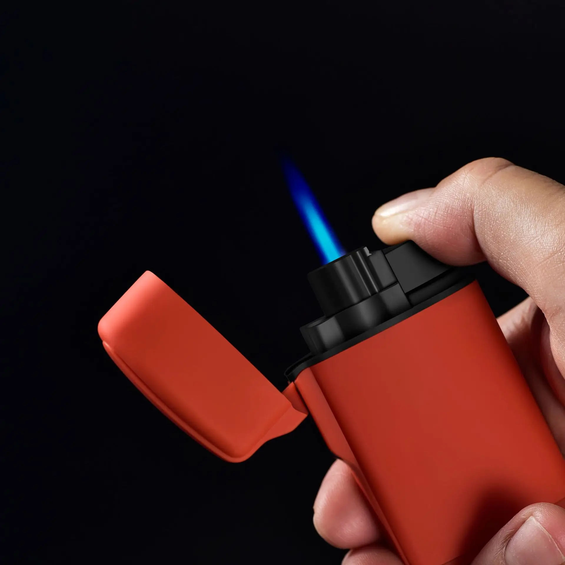 

Spray gun lighter blue flame windproof can be repeatedly inflated butane gas open flame mini cigar lighter