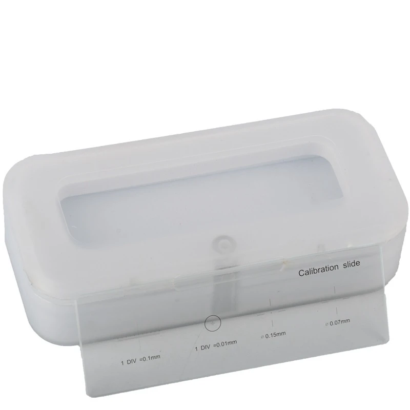 

0.01Mm Microscope Slides Reticle Calibration Slide Ruler Cross Multifunctional Microscope Calibration Ruler Stage Micrometer