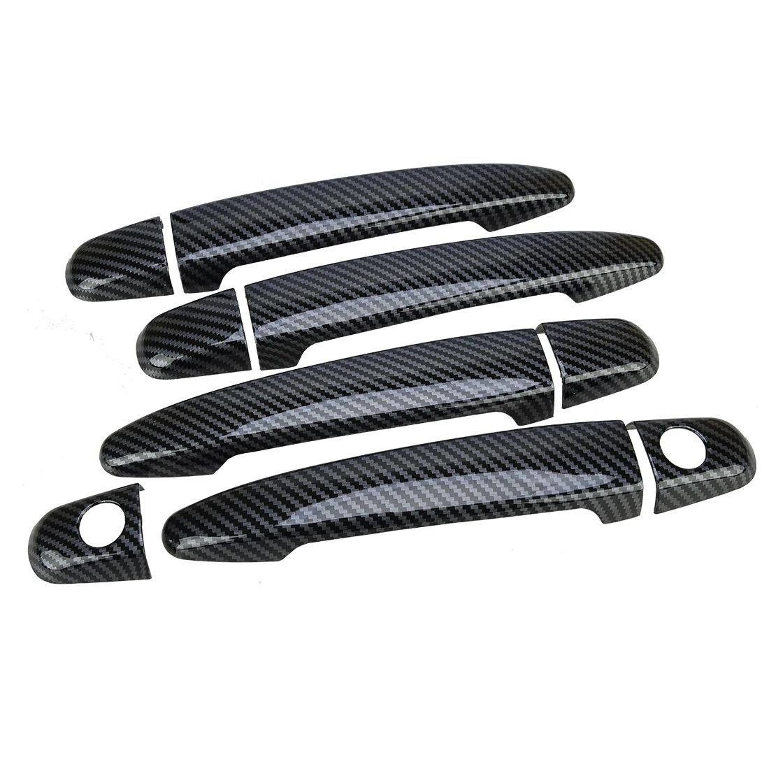 

1 Set Car Exterior Door Handle Cover Cap Trim Fit for Toyota Camry Sedan 2007 2008 2009 2010 2011 Carbon Fiber Style Plastic