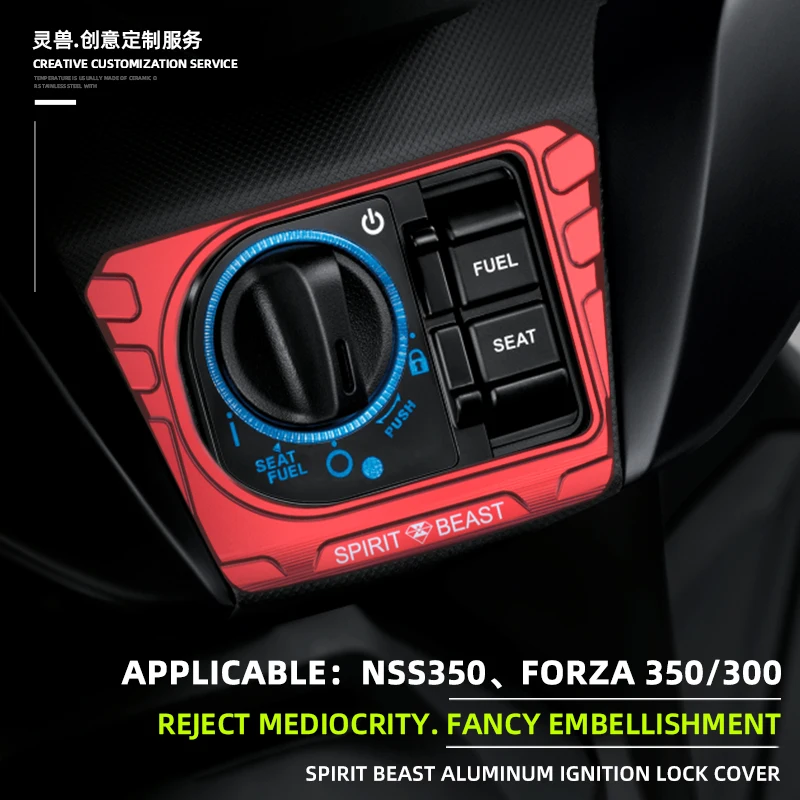

Spirit Beast Motorcycle Ignition Starter lock cover mount accessories Keyhole protective cover For Honda Forza 300 350 NSS350