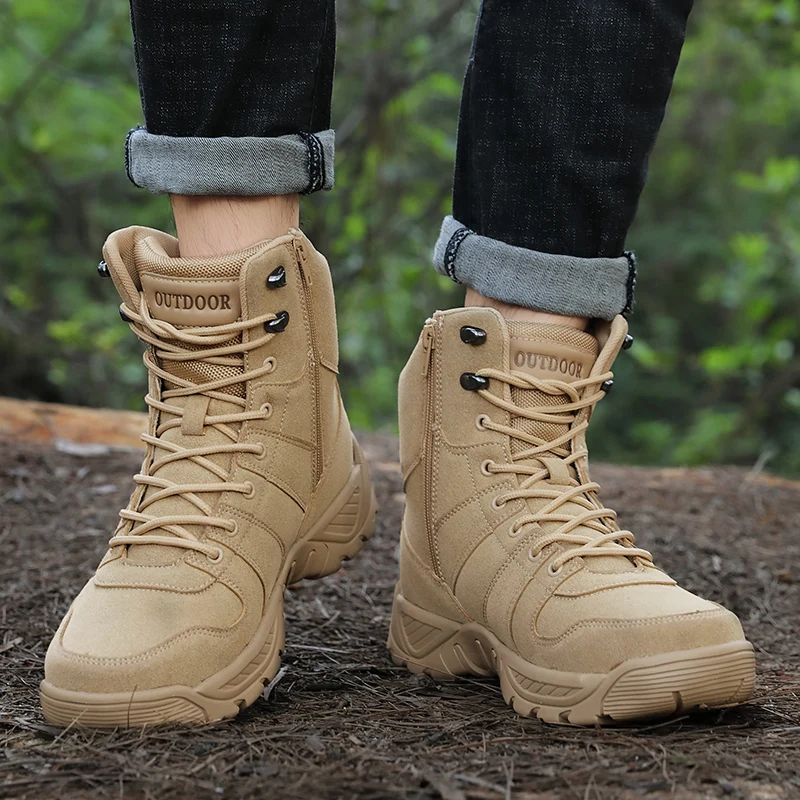 

Men's Tactical Nature Hike Boots Waterproof Army Boots Sneakers for Men Comfortable Breathable Combat Boots Large-size 39-47