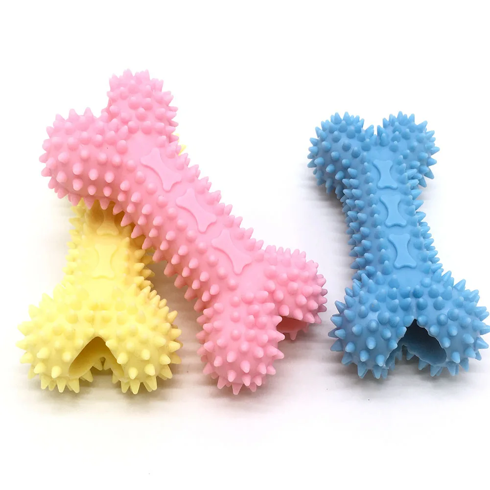 

Pet Chew Toys Remove Bad Breath Cleaning Dog Tooth Toy For Small Puppy Bone Shape Toy Safe Non-Toxic Dog Molar Toys