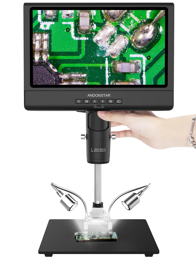 Caméra de microscope FHD, loupe électronique numérique, tout-en-un, soudure  PCB, réparation de téléphone, 7 pouces, 26MP, 1080P - AliExpress