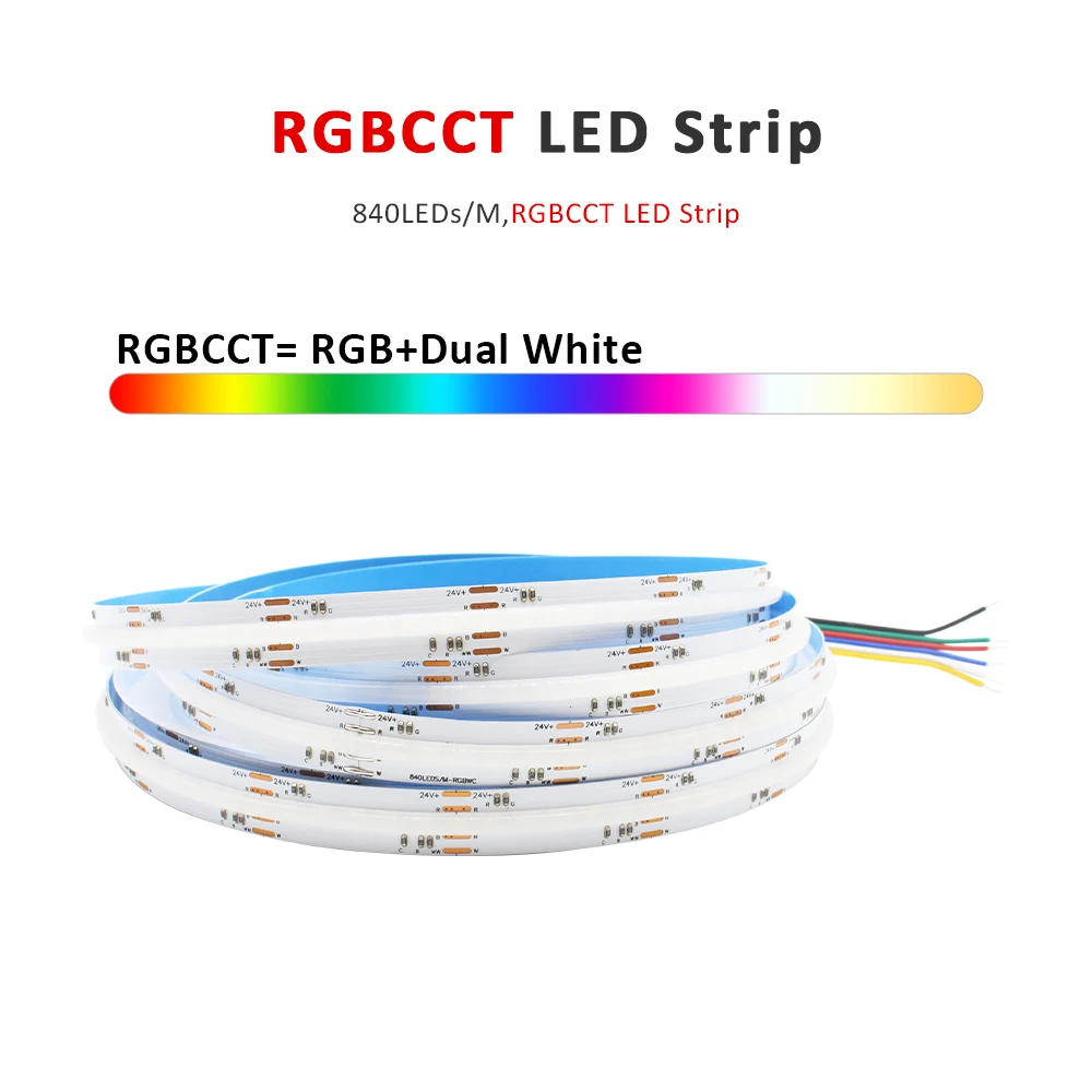 

Светодиодная лента MJJC 5м 24В RGB/RGBW/RGBCCT/CCT теплый белый