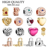 2022 new year series 925 sterling silver eternal love lock charm suitable for original pandora bracelet womens party jewelry
