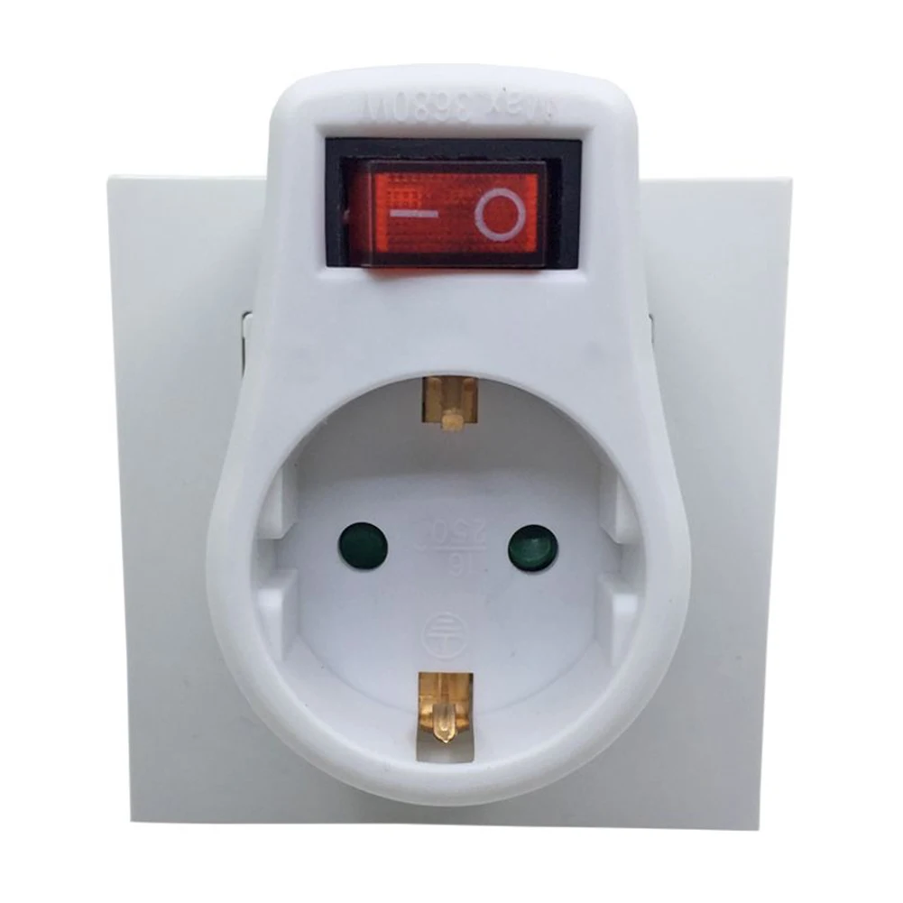 

Socket Supplies Socket Outlet Conversion Plug European Type Flame Retardant PP Power Tool With Switch 250V 16A