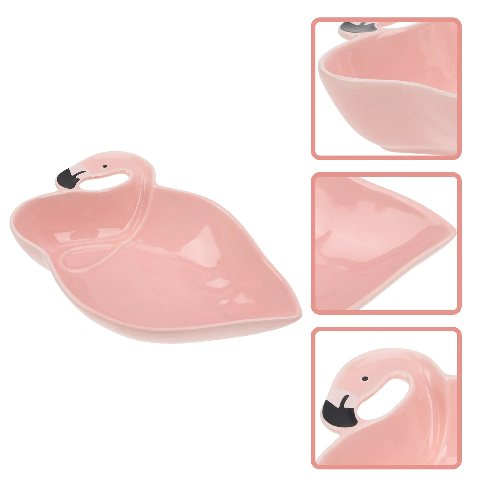 

Flamingo Bowl Home Accessory Kitchen Supply Dresser Decor Adorable Soup Kids Dish Set Candy Dinner Plate