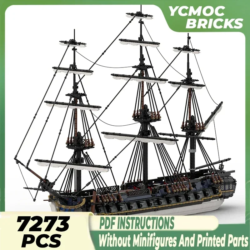 Модель корабля Warship Moc строительные блоки 144-пистолетные для защиты от фрегатов