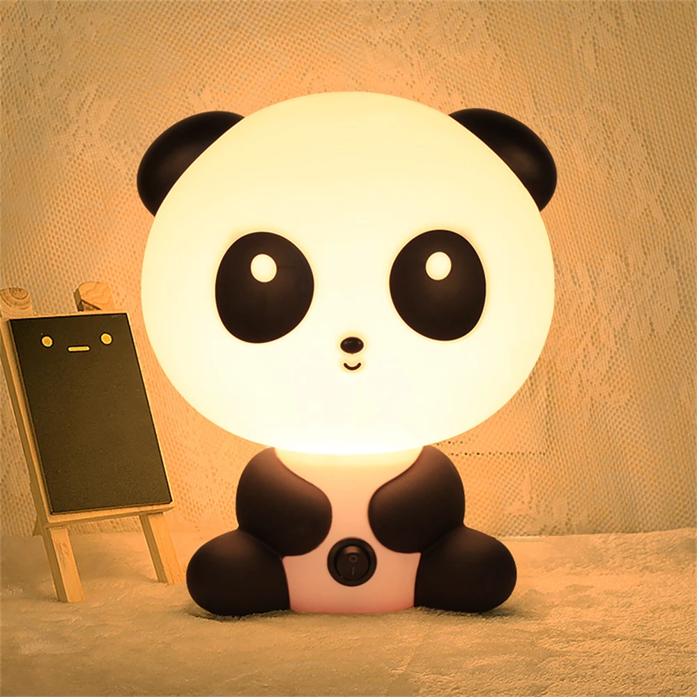Cute Panda Dog Bear Cartoon Night Light 3D Animal Modelling Children's Christmas Toys Gifts Teble Lamp for Bedroom Bedside Decor