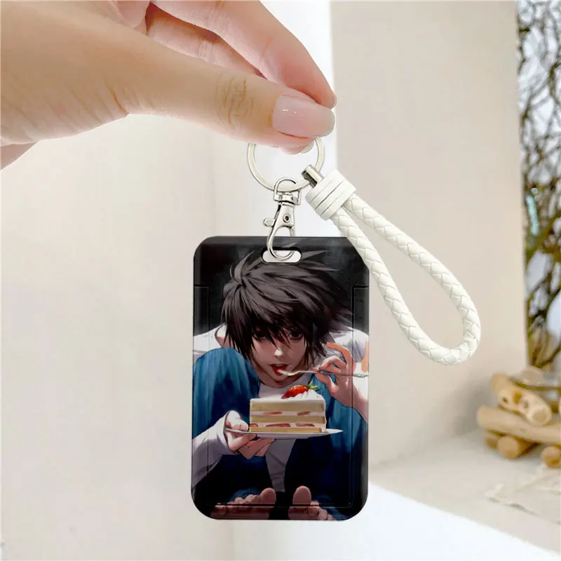 2023 110*70mm Japanese Anime Death Note Lanyard ID Card Badge Holder with Keychain Keyring Gift No.1-No.28
