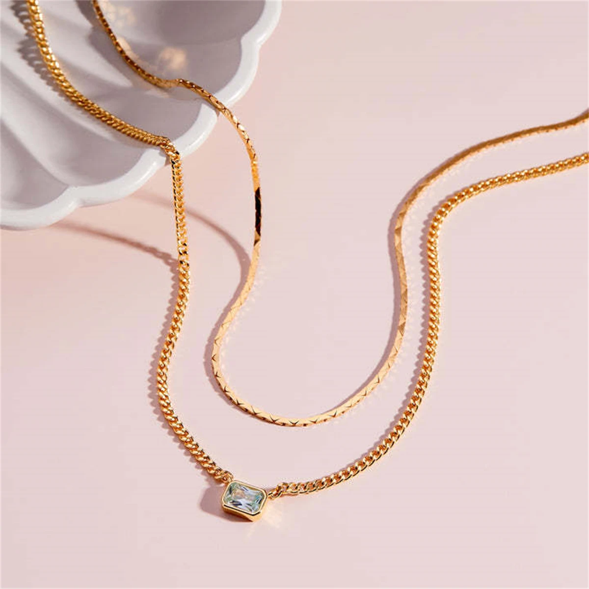 Ожерелье с подвеской в виде камня декабря новое ожерелье 12 созвездиями титановая