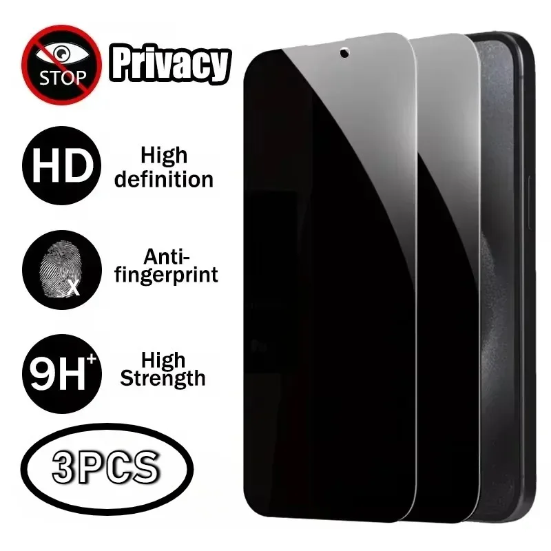 3 шт. защитная пленка для экрана iPhone 14 13 12 Pro Max 11 Mini Anti-Spy Glass 15 16 Plus XR XS MAX X SE