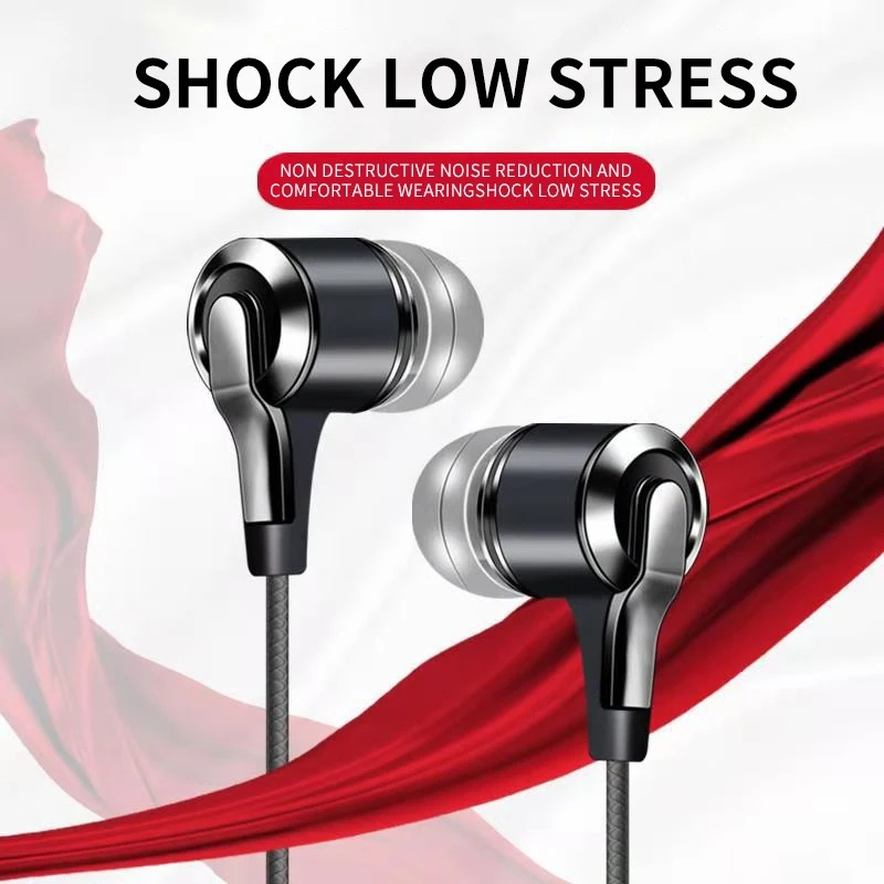 Новые наушники-вкладыши с сабвуфером и проводным управлением прямая подключение