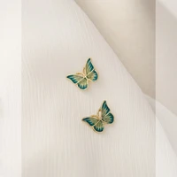 golden color wild sweet acrylic earring butterfly earrings simple personality earrings for women
