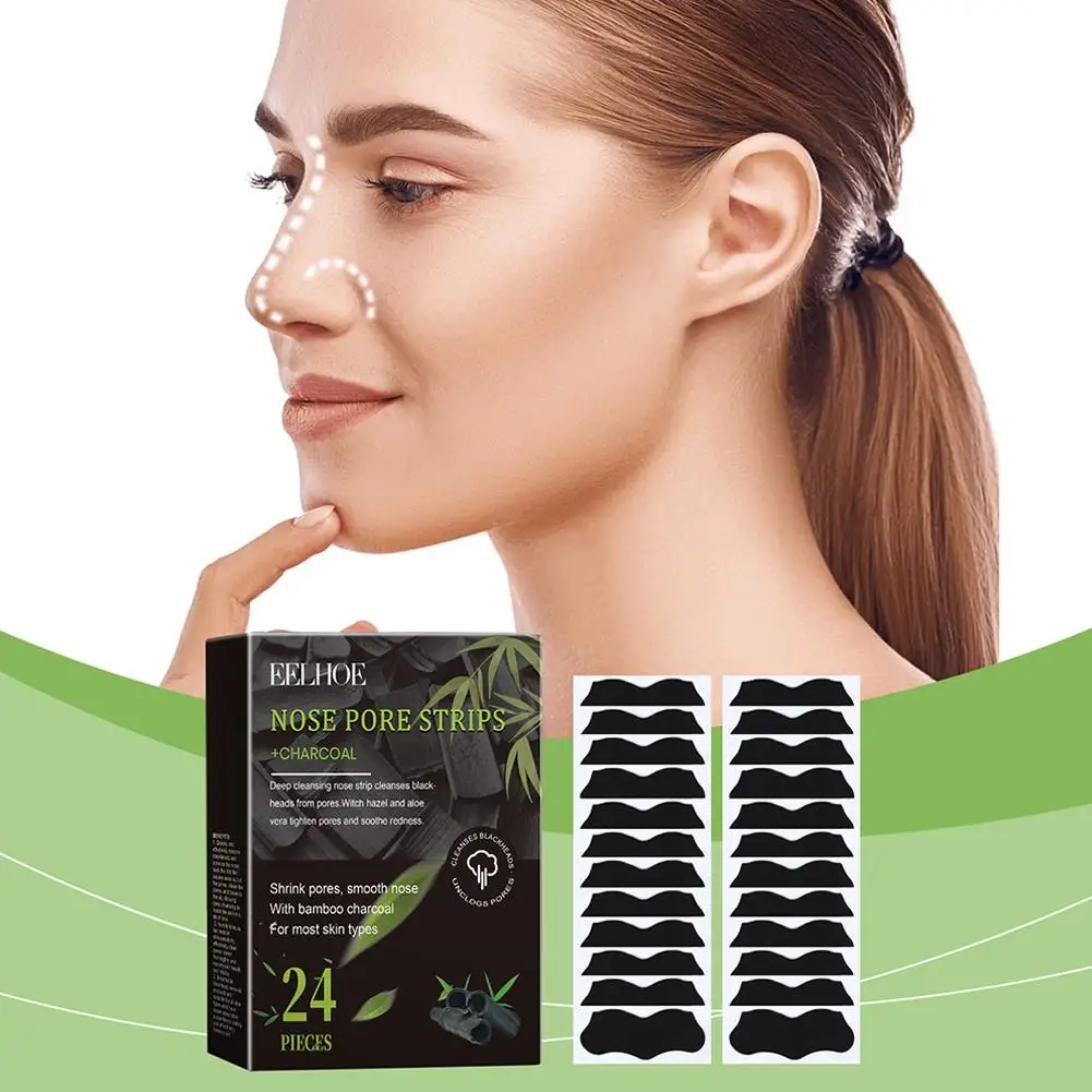 Черный поросенок для носа бамбуковый уголь удаления черных точек наклейки на нос