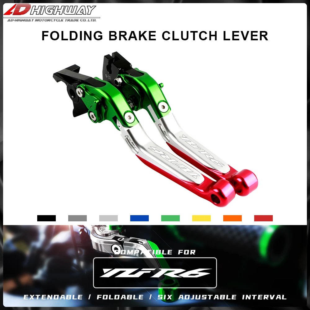 

Алюминиевый Рычаг тормозной ручки CNC выдвижной складной Регулируемый рычаг тормозной муфты для YAMAHA YZF-R6 YZFR6 YZF R6 1999-2004
