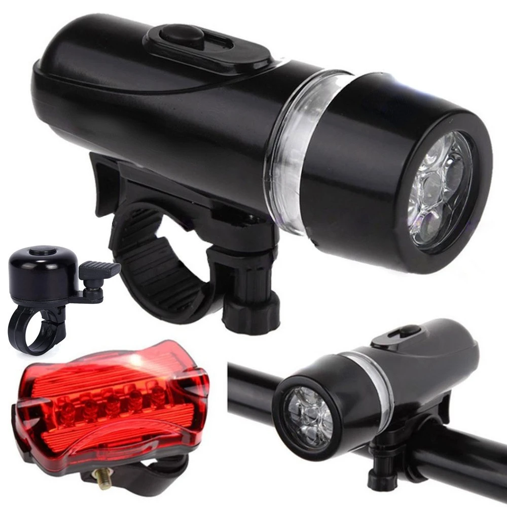 

Bicycle Front Lamp Tail lamp Bike Bell Odometer Set 5LED Bicycle Flashlight For Mountain Bicycles Road Bike Riding