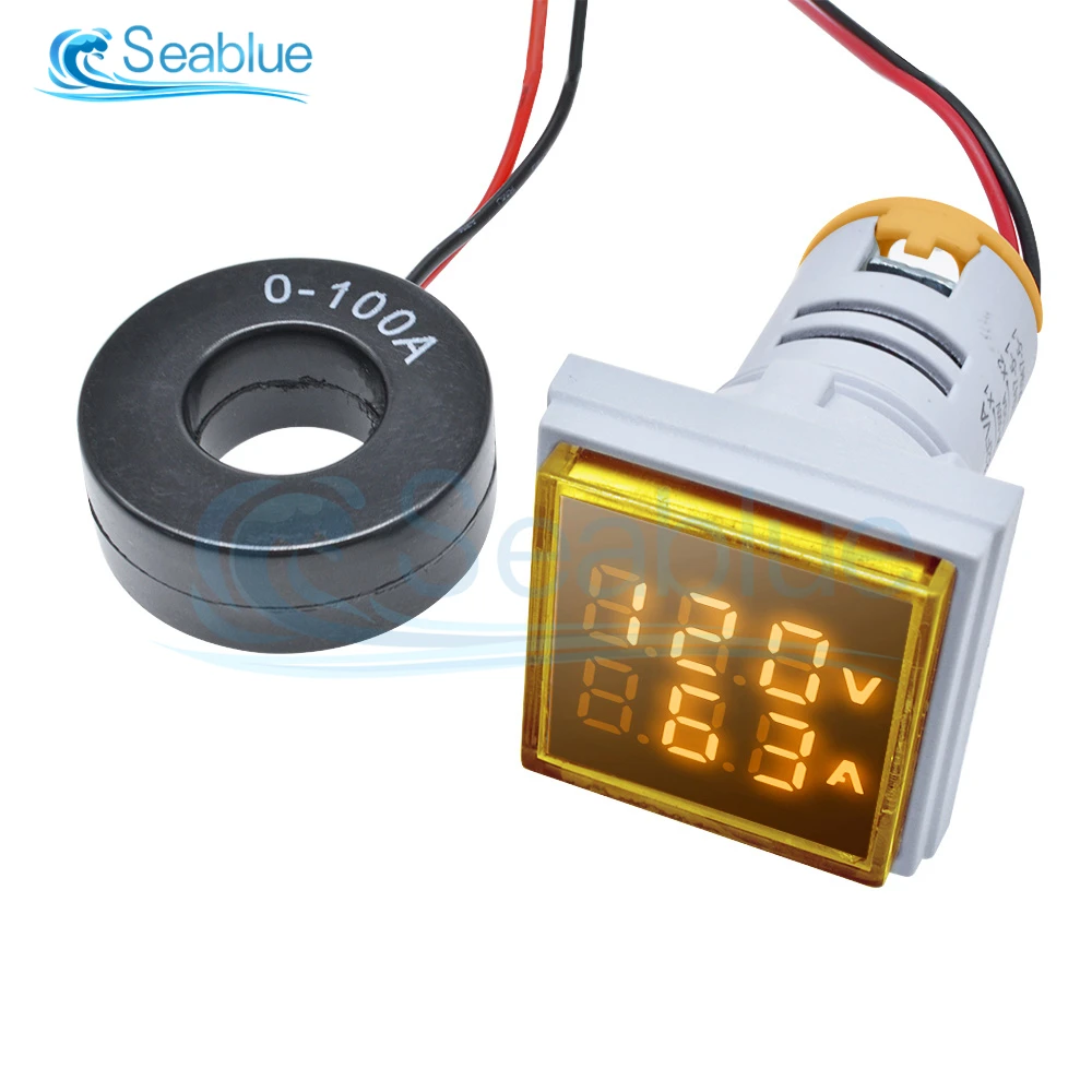 

Aideepen Квадратный цифровой вольтметр-амперметр 22 мм