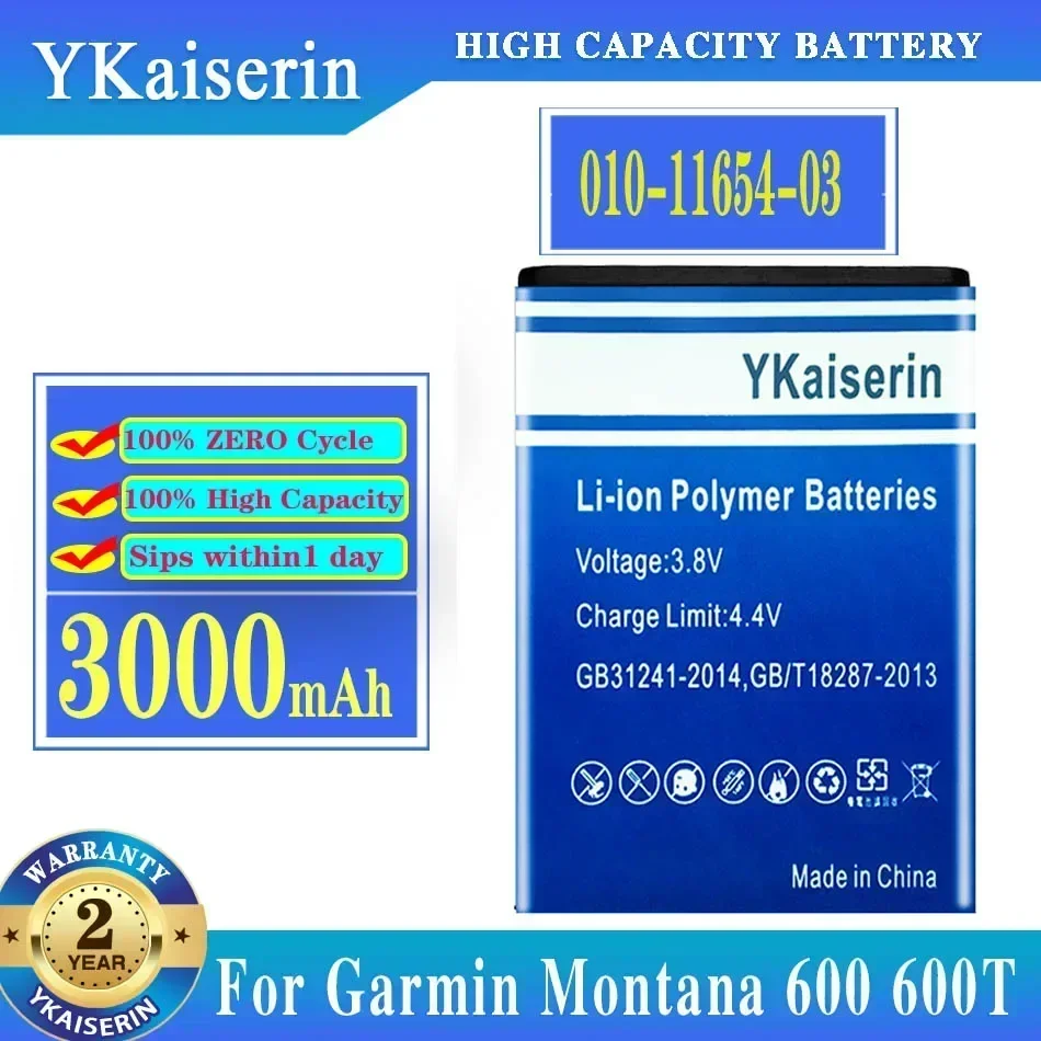 Сменный аккумулятор YKaiserin 3000 мАч 010-11654-03 для GARMIN Monterra 680t 650t 610t 600t ручной GPS VIRB