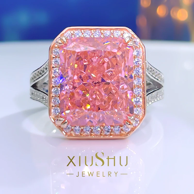 

Модный роскошный набор универсальное красочное кольцо из серебра 925 пробы с инкрустированным высокоуглеродистым бриллиантом Papalacha