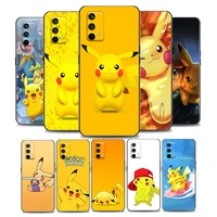 lovely cute cartoon pikachu pokemon phone case for realme q2 c20 c21 v15 8 c25 gt neo v13 5g x7 pro ultra c21y soft silicone