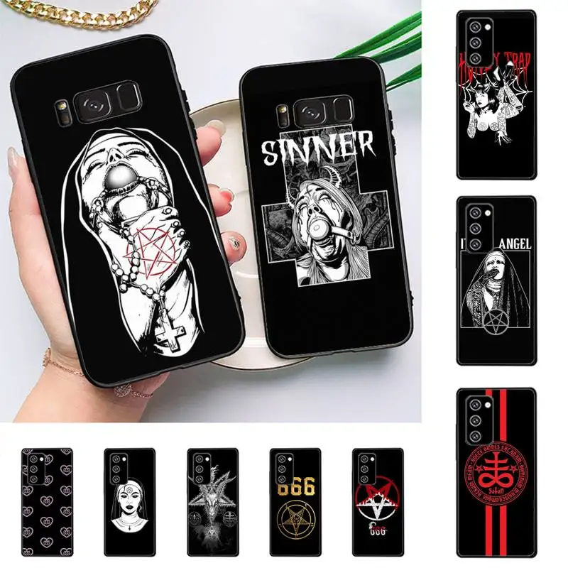 

Pentagram 666 Demonic Satanic Phone Case For Samsung Galaxy J4 plus J6 J5 J72016 J7prime cover for J7Core J6plus