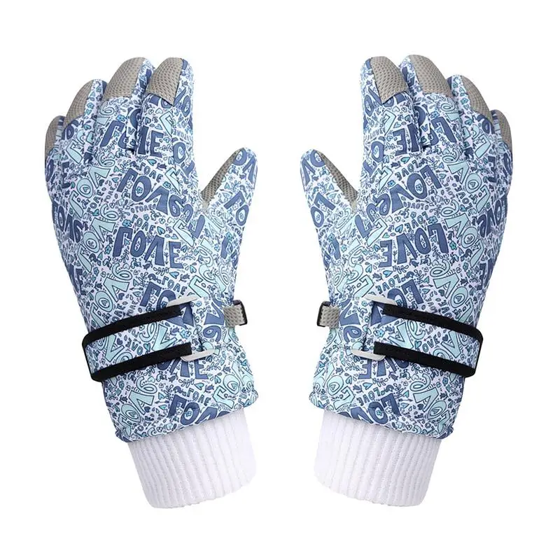 

Лыжные перчатки для детей, зимние спортивные варежки с подкладкой, перчатки, ветрозащитное теплое зимнее снаряжение для сноуборда, катания на лыжах, альпинизма