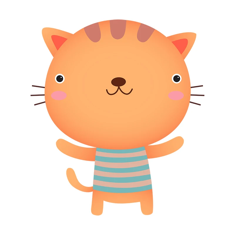 Наклейка на стену в виде кошки, белки, холодильника