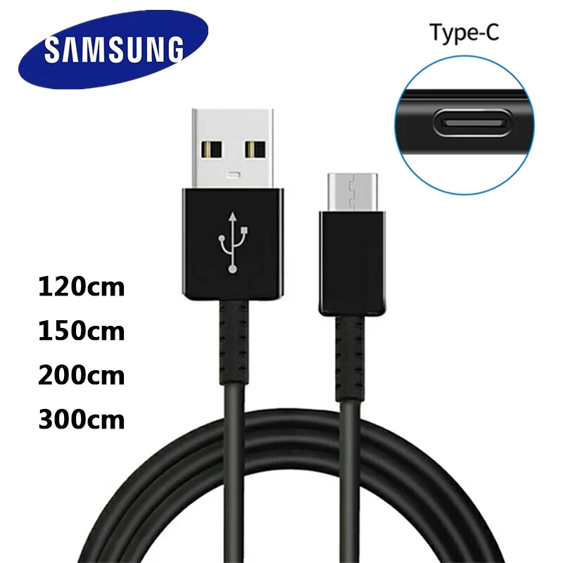 Оригинальный кабель Samsung типа C 1 2 м/1 5 м/2 м/3 м для быстрой зарядки и передачи
