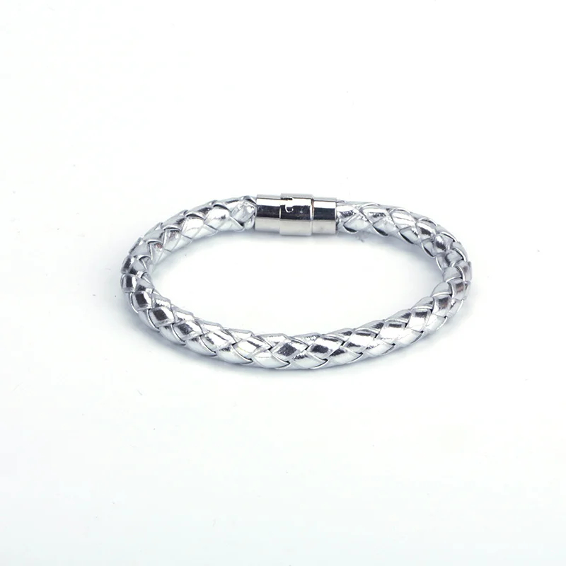 

Очаровательные браслеты в стиле панк 6 мм из кожи макраме с магнитной застежкой для мужчин и женщин, ювелирные изделия унисекс для пар, 2021