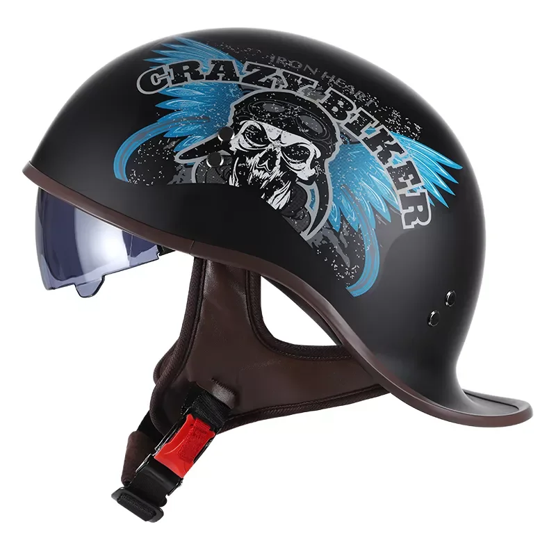 

Motor Helmet Retro Motorcycle Helmet Moto Helmet Scooter Vintage Half Face Biker Motorbike Crash Moto Helmet Casco Moto